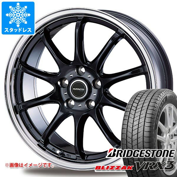 【タイヤ交換対象】トヨタ プリウス 60系用 2025年製 スタッドレス ブリヂストン ブリザック VRX3 195/60R17 90Q インターミラノ アヴェント FF-10 タイヤホイール4本セット