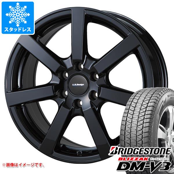 【タイヤ交換対象】キャデラック SRXクロスオーバー T166系用 スタッドレス ブリヂストン ブリザック DM-V3 235/65R18 106Q U.Sデザイン キャスラー タイヤホイール4本セット