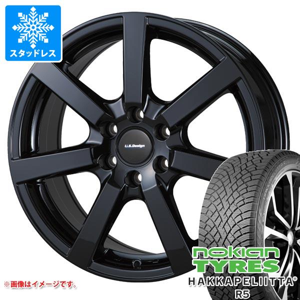 【タイヤ交換対象】キャデラック XT5 C1系用 スタッドレス ノキアン ハッカペリッタ R5 SUV 235/65R18 110R XL U.Sデザイン キャスラー タイヤホイール4本セット