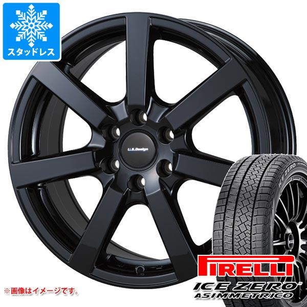 【タイヤ交換対象】キャデラック XT6 7BA-C1TL用 スタッドレス ピレリ アイスゼロアシンメトリコ 235/65R18 110T XL U.Sデザイン キャスラー タイヤホイール4本セット