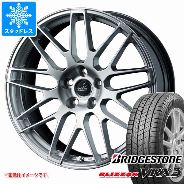 【タイヤ交換対象】 レクサス IS250用 スタッドレス ブリヂストン ブリザック VRX3 225/40R18 88Q デルモア LC.S タイヤホイール4本セット