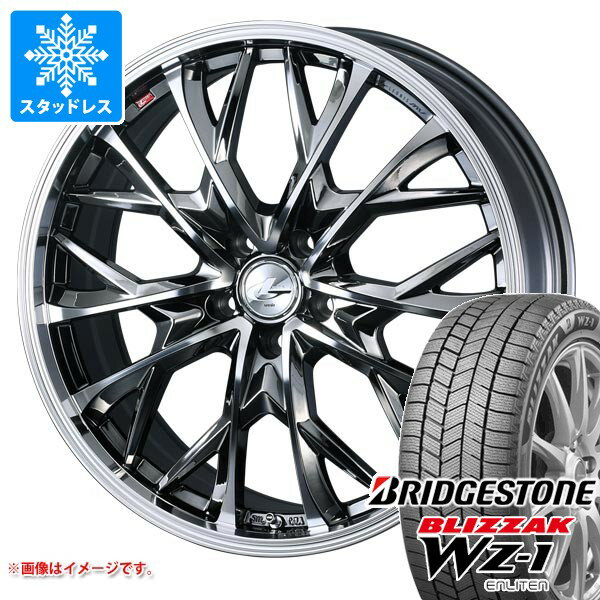 【タイヤ交換対象】スタッドレスタイヤ ブリヂストン ブリザック WZ-1 235/45R18 94Q ＆ レオニス MV 8.0-18 タイヤホイール4本セット235/45-18 BRIDGESTONE BLIZZAK WZ-1
