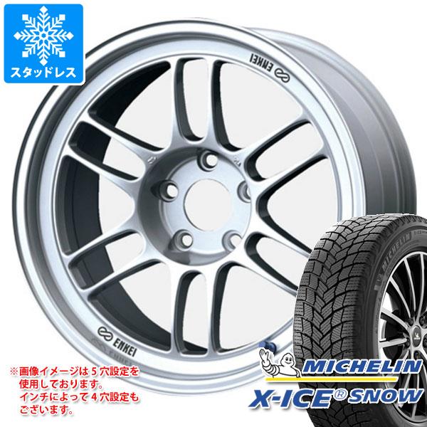 【タイヤ交換対象】2025年製 スタッドレスタイヤ ミシュラン エックスアイススノー 225/40R18 92H XL ＆ エンケイ レーシング RPF1 7.5-18 タイヤホイール4本セット225/40-18 MICHELIN X-ICE SNOW