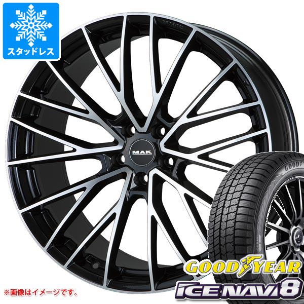 【タイヤ交換対象】マセラティ グレカーレ MGR系用 スタッドレス グッドイヤー アイスナビ8 235/55R19 101Q MAK スぺシャーレ タイヤホイール4本セット