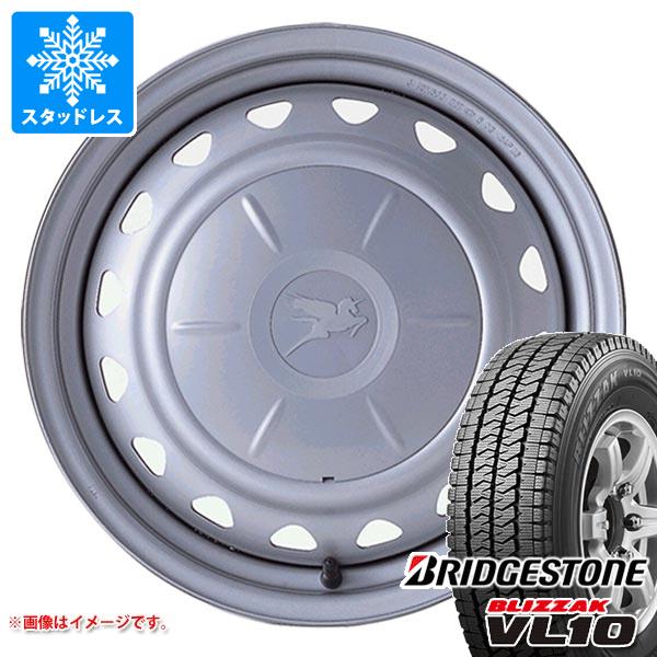 【タイヤ交換対象】スタッドレスタイヤ ブリヂストン ブリザック VL10 145/80R12 80/78N (145R12 6PR相当) ＆ キャロウィン 3.5-12 タイヤホイール4本セット145/80-12 BRIDGESTONE BLIZZAK VL10