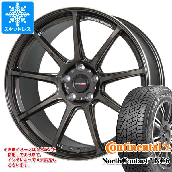 【タイヤ交換対象】スタッドレスタイヤ コンチネンタル ノースコンタクト NC6 245/45R18 100T XL ＆ クロススピード ハイパーエディション RS9 7.5-18 タイヤホイール4本セット245/45-18 CONTINENTAL NorthContact NC6