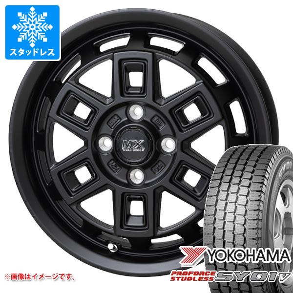 【タイヤ交換対象】エブリイバン DA17V用 スタッドレス ヨコハマ プロフォース スタッドレス SY01V 145/80R12 80/78N (145R12 6PR相当) マッドクロス アイヴァー タイヤホイール4本セット