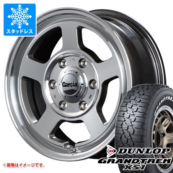 【タイヤ交換対象】ハイエース 200系用 スタッドレス ダンロップ グラントレック XS1 LT215/70R16 100/97N ホワイトレター ガルシア シカゴ5 タイヤホイール4本セット