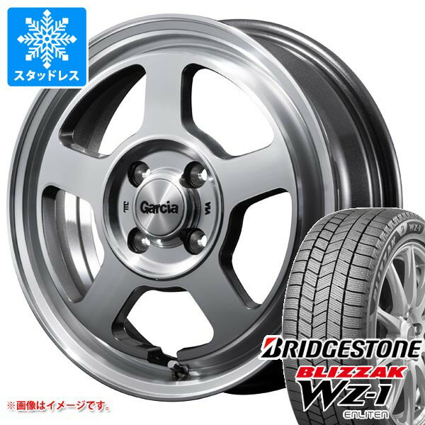 【タイヤ交換対象】スズキ ハスラー用 スタッドレス ブリヂストン ブリザック WZ-1 165/70R14 81Q ガルシア シカゴ5 タイヤホイール4本セット