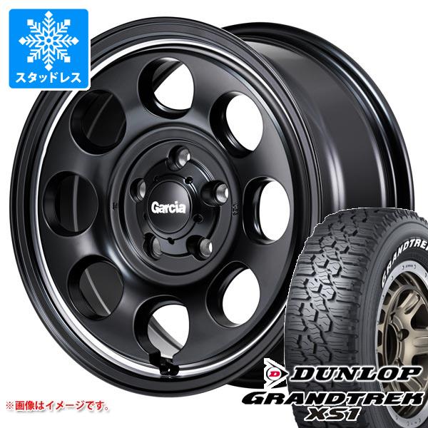 【タイヤ交換対象】デリカD5用 スタッドレス ダンロップ グラントレック XS1 LT215/70R16 100/97N ホワイトレター ガルシア パーム8 タイヤホイール4本セット