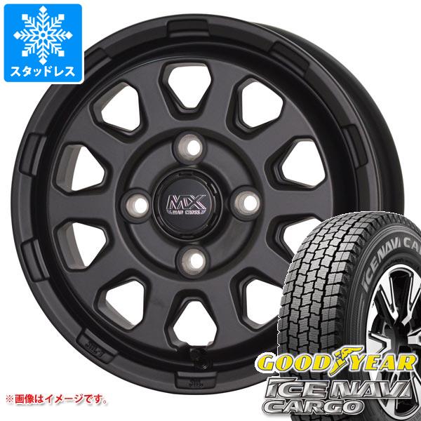 【タイヤ交換対象】キャリイ DA16T用 スタッドレス グッドイヤー アイスナビカーゴ 145/80R12 80/78N (145R12 6PR相当) マッドクロスレンジャー タイヤホイール4本セット