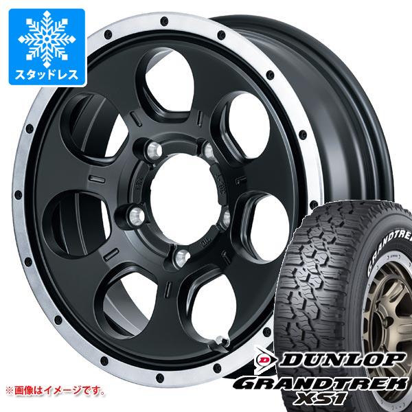 【タイヤ交換対象】ジムニー JB64W用 スタッドレス ダンロップ グラントレック XS1 LT215/70R16 100/97N ホワイトレター ロードマックス WO-7 タイヤホイール4本セット