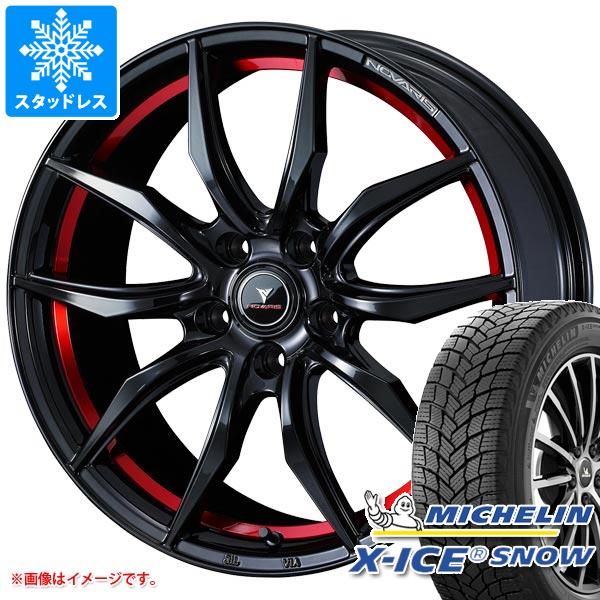 【タイヤ交換対象】スタッドレスタイヤ ミシュラン エックスアイススノー 215/60R17 100T XL ＆ ノヴァリス ローグ VF 7.0-17 タイヤホイール4本セット215/60-17 MICHELIN X-ICE SNOW 1