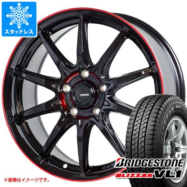 【タイヤ交換対象】スタッドレスタイヤ ブリヂストン ブリザック VL1 145R12 8PR (145/80R12 86/84N相当) ＆ ジースピード P-05R 3.5-12 タイヤホイール4本セット145-12 BRIDGESTONE BLIZZAK VL1