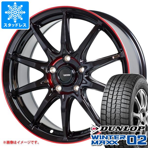 【タイヤ交換対象】プリウス 60系用 スタッドレス ダンロップ ウインターマックス02 WM02 195/60R17 90Q ジースピード P-05R タイヤホイール4本セット