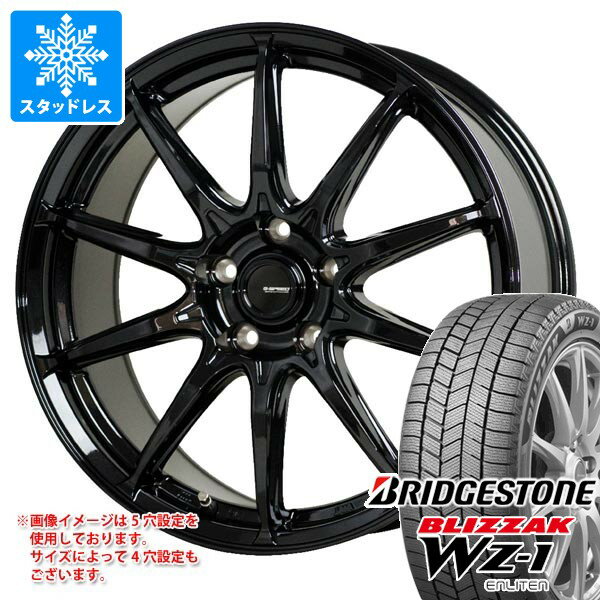【タイヤ交換対象】スタッドレスタイヤ ブリヂストン ブリザック WZ-1 185/55R16 83Q ＆ ジースピード G-05 6.0-16 タイヤホイール4本セット185/55-16 BRIDGESTONE BLIZZAK WZ-1