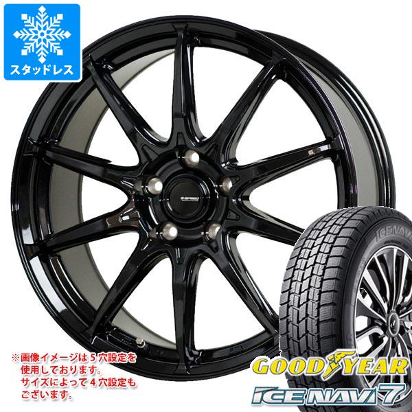 【タイヤ交換対象】2025年製 スタッドレスタイヤ グッドイヤー アイスナビ7 215/60R17 96Q ＆ ジースピード G-05 7.0-17 タイヤホイール4本セット215/60-17 GOODYEAR ICE NAVI 7