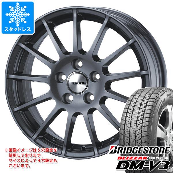 【タイヤ交換対象】ジャガー Iペース用 スタッドレス ブリヂストン ブリザック DM-V3 235/65R18 106Q アーヴィン F01 タイヤホイール4本セット