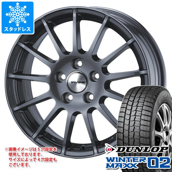 【タイヤ交換対象】アウディ A6 4G系用 スタッドレス ダンロップ ウインターマックス02 WM02 245/45R18 100T XL アーヴィン F01 タイヤホイール4本セット