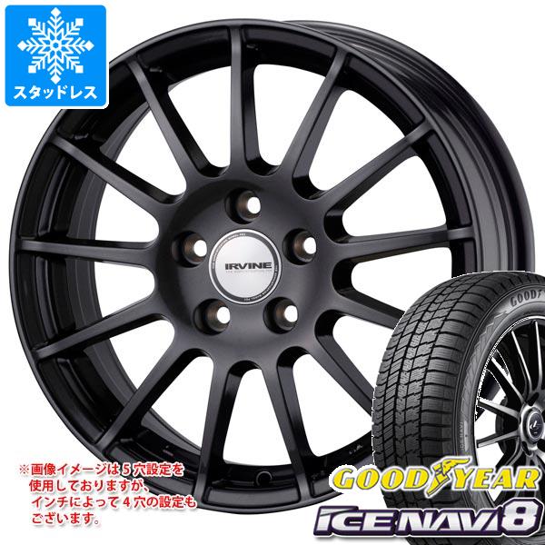 【タイヤ交換対象】メルセデスベンツ W204 Cクラス用 スタッドレス グッドイヤー アイスナビ8 225/45R17 91Q アーヴィン F01 タイヤホイール4本セット