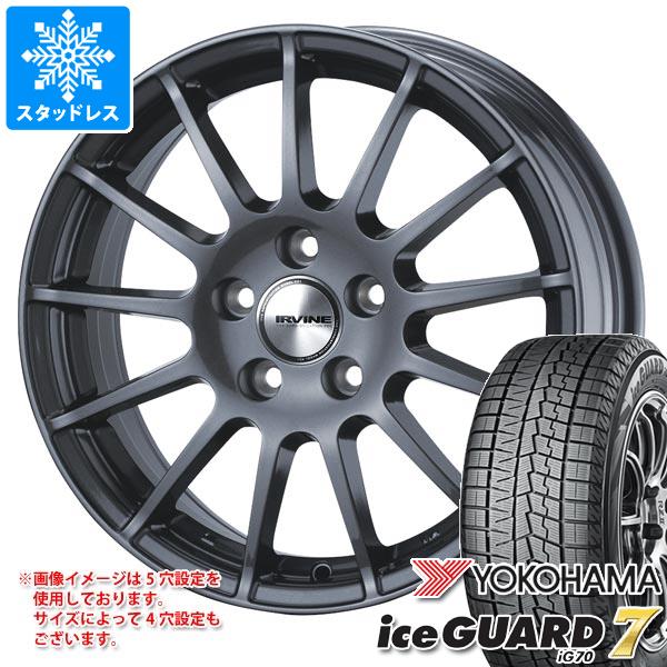 【タイヤ交換対象】アウディ A6 F2系用 スタッドレス ヨコハマ アイスガードセブン iG70 225/55R18 98Q アーヴィン F01 タイヤホイール4本セット