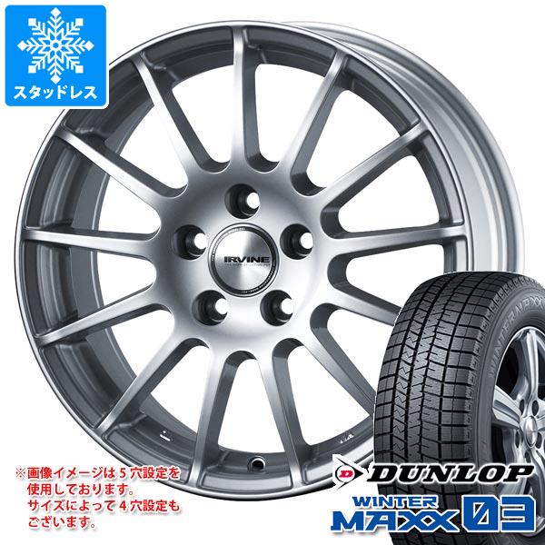 【タイヤ交換対象】ジャガー Eペース DF系用 スタッドレス ダンロップ ウインターマックス03 WM03 235/60R18 107Q XL アーヴィン F01 タイヤホイール4本セット