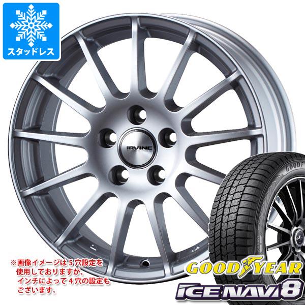 【タイヤ交換対象】ボルボ V40クロスカントリー MB/MD系用 スタッドレス グッドイヤー アイスナビ8 225/45R18 95Q XL アーヴィン F01 タイヤホイール4本セット