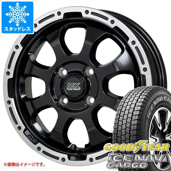 【タイヤ交換対象】ハイゼットトラック S500系用 スタッドレス グッドイヤー アイスナビカーゴ 145/80R12 80/78N (145R12 6PR相当) マッドクロスグレイス タイヤホイール4本セット