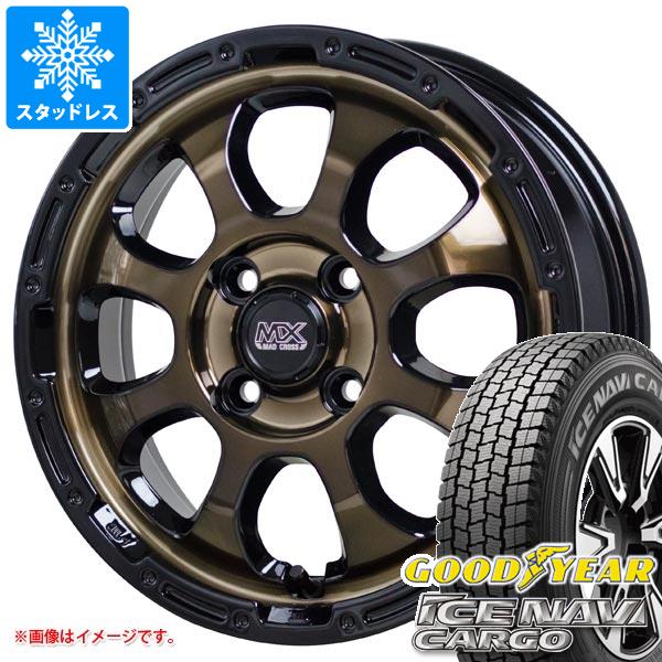 【タイヤ交換対象】キャリイ DA16T用 スタッドレス グッドイヤー アイスナビカーゴ 145/80R12 80/78N (145R12 6PR相当) マッドクロスグレイス タイヤホイール4本セット