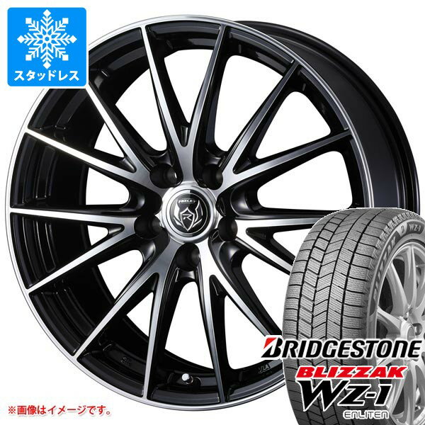 【タイヤ交換対象】トヨタ プリウス 60系用 スタッドレス ブリヂストン ブリザック WZ-1 195/60R17 90Q ライツレー VS タイヤホイール4本セット