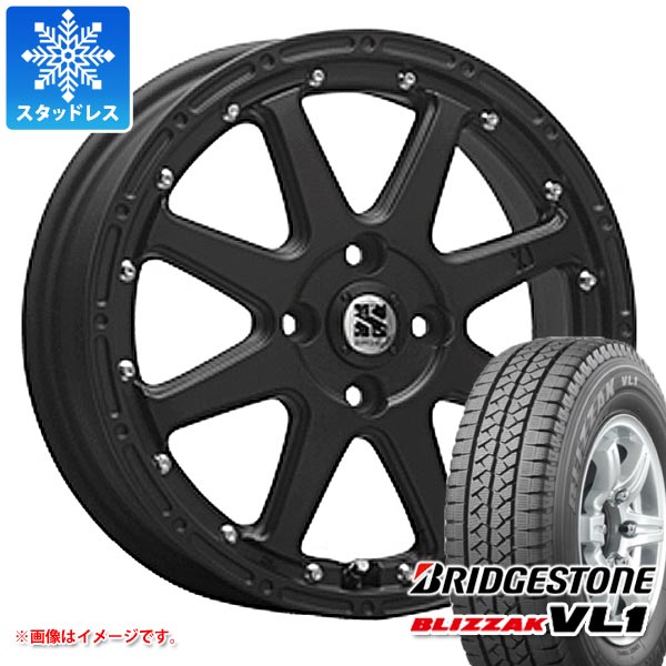 【タイヤ交換対象】エブリイバン DA17V用 スタッドレス ブリヂストン ブリザック VL1 145R12 8PR (145/80R12 86/84N相当) MLJ エクストリームJ タイヤホイール4本セット