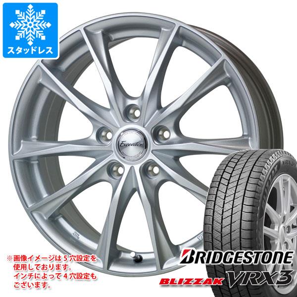 【タイヤ交換対象】スタッドレスタイヤ ブリヂストン ブリザック VRX3 215/60R17 96Q ＆ エクシーダー E06 7.0-17 タイヤホイール4本セット215/60-17 BRIDGESTONE BLIZZAK VRX3