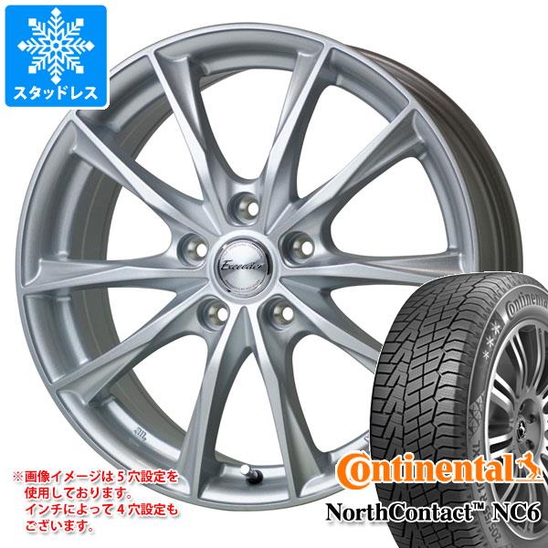 【タイヤ交換対象】スタッドレスタイヤ コンチネンタル ノースコンタクト NC6 235/55R18 104T XL ＆ エクシーダー E06 8.0-18 タイヤホイール4本セット235/55-18 CONTINENTAL NorthContact NC6