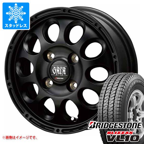 【タイヤ交換対象】ハイゼットカーゴ S320系用 スタッドレス ブリヂストン ブリザック VL10 145/80R12 80/78N (145R12 6PR相当) ガイア クロス タイヤホイール4本セット