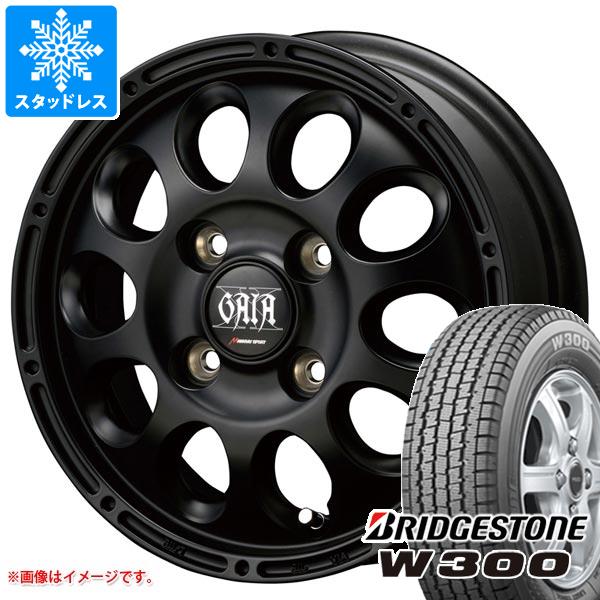 【タイヤ交換対象】キャリイ DA16T用 スタッドレス ブリヂストン W300 145/80R12 80/78N (145R12 6PR相当) ガイア クロス タイヤホイール4本セット