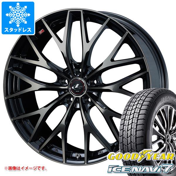 【タイヤ交換対象】スタッドレスタイヤ グッドイヤー アイスナビ7 185/65R14 86Q ＆ レオニス MX 5.5-1..