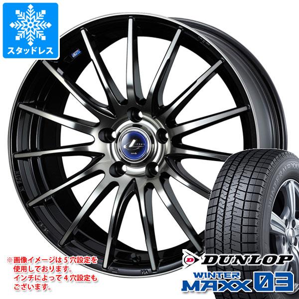 【タイヤ交換対象】スタッドレスタイヤ ダンロップ ウインターマックス03 WM03 215/40R18 89Q XL ＆ レオニス ナヴィア 05 7.0-18 タイヤホイール4本セット215/40-18 DUNLOP WINTER MAXX 03 WM03(2)