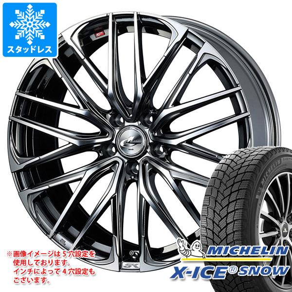 【タイヤ交換対象】2025年製 スタッドレスタイヤ ミシュラン エックスアイススノー SUV 235/55R18 104T XL ＆ レオニス SK 8.0-18 タイヤホイール4本セット235/55-18 MICHELIN X-ICE SNOW SUV