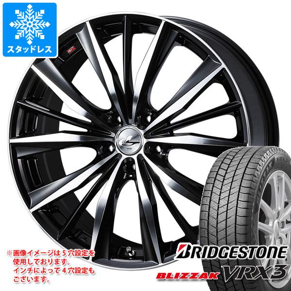 【タイヤ交換対象】プリウス 60系用 スタッドレス ブリヂストン ブリザック VRX3 195/60R17 90Q レオニス VX タイヤホイール4本セット