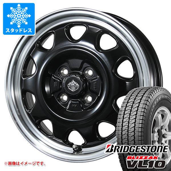 【タイヤ交換対象】ハイゼットカーゴ S320系用 スタッドレス ブリヂストン ブリザック VL10 145/80R12 80/78N (145R12 6PR相当) ランドフット SWZ タイヤホイール4本セット