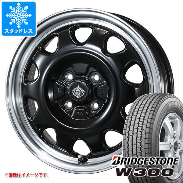 【タイヤ交換対象】スタッドレスタイヤ ブリヂストン W300 145/80R12 80/78N (145R12 6PR相当) ＆ ランドフット SWZ 3.5-12 タイヤホイール4本セット145/80-12 BRIDGESTONE W300