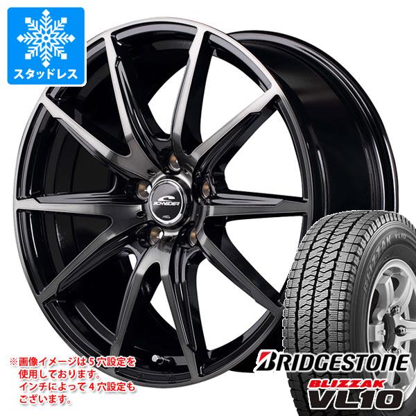 【タイヤ交換対象】スタッドレスタイヤ ブリヂストン ブリザック VL10 145/80R12 80/78N (145R12 6PR相当) ＆ シュナイダー DR-02 3.5-12 タイヤホイール4本セット145/80-12 BRIDGESTONE BLIZZAK VL10