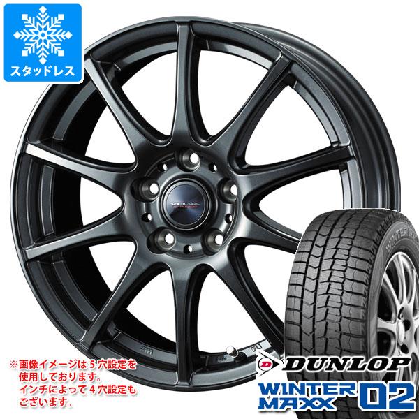 【タイヤ交換対象】スタッドレスタイヤ ダンロップ ウインターマックス02 WM02 135/80R12 68Q ＆ ヴェルヴァ チャージ 4.0-12 タイヤホイール4本セット135/80-12 DUNLOP WINTER MAXX 02 WM02