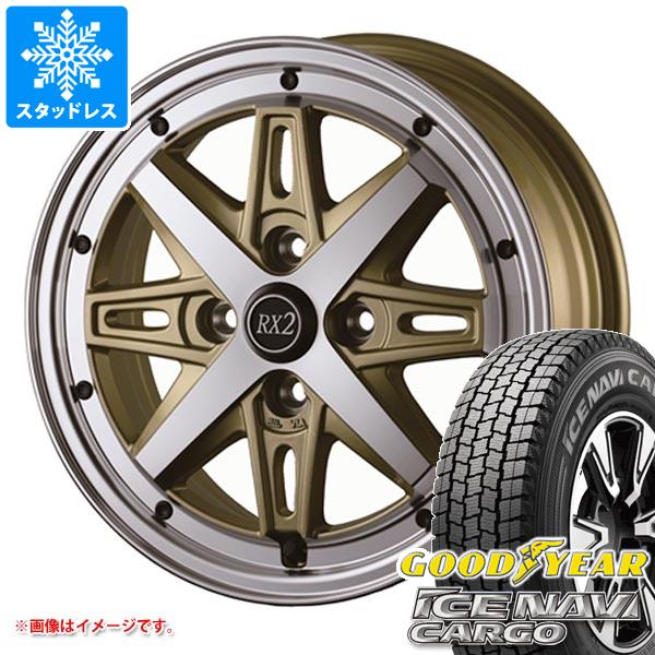 【タイヤ交換対象】エブリイバン DA17V用 スタッドレス グッドイヤー アイスナビカーゴ 145/80R12 80/78N (145R12 6PR相当) ドゥオール フェニーチェ RX2 タイヤホイール4本セット