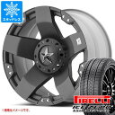 【タイヤ交換対象】RAV4 50系用 スタッドレス ピレリ アイスゼロアシンメトリコ 235/65R17 108H XL KMC XD775 ロックスター タイヤホイール4本セット