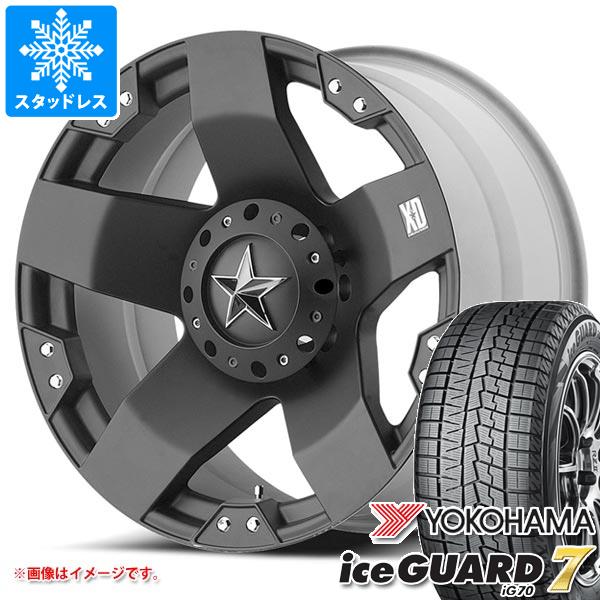 【タイヤ交換対象】デリカD:5用 スタッドレス ヨコハマ アイスガードセブン iG70 225/65R17 102Q KMC XD775 ロックスター タイヤホイール4本セット