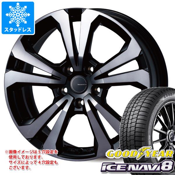 【タイヤ交換対象】メルセデスベンツ C117 CLA用 スタッドレス グッドイヤー アイスナビ8 225/40R18 92Q XL アドバンスライン SV-1 タイヤホイール4本セット