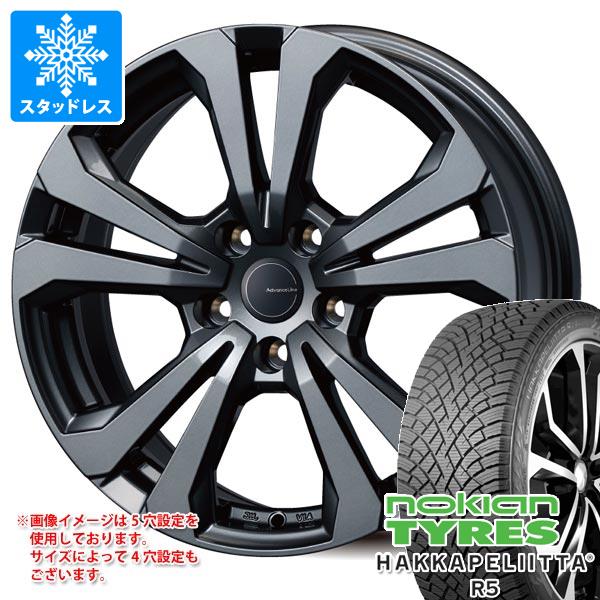 【タイヤ交換対象】アウディ A3 8V系用 スタッドレス ノキアン ハッカペリッタ R5 225/45R17 94T XL アドバンスライン SV-1 タイヤホイール4本セット