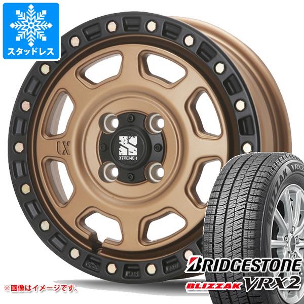 【タイヤ交換対象】スタッドレスタイヤ ブリヂストン ブリザック VRX2 165/65R13 77Q ＆ MLJ エクストリームJ XJ07 4.0-13 タイヤホイール4本セット165/65-13 BRIDGESTONE BLIZZAK VRX2