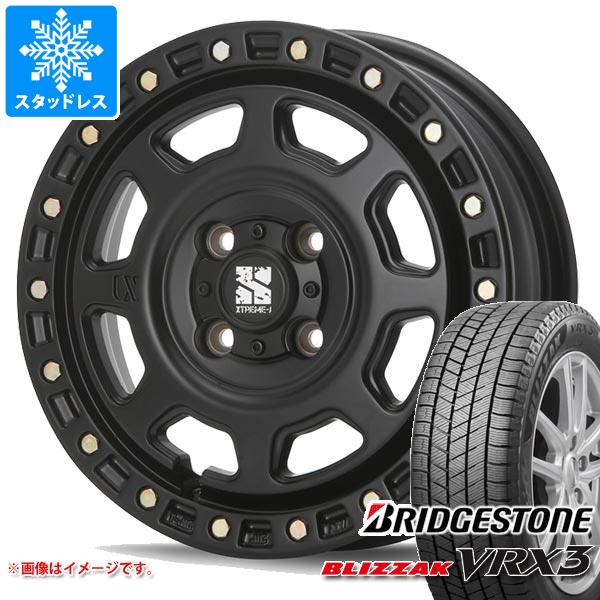 【タイヤ交換対象】スタッドレスタイヤ ブリヂストン ブリザック VRX3 155/65R13 73Q ＆ MLJ エクストリームJ XJ07 4.0-13 タイヤホイール4本セット155/65-13 BRIDGESTONE BLIZZAK VRX3